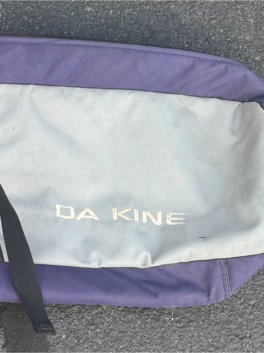Vintage DaKine Snowboard Bag Padded Travel Carrier Gray Blue Ski Case Zip